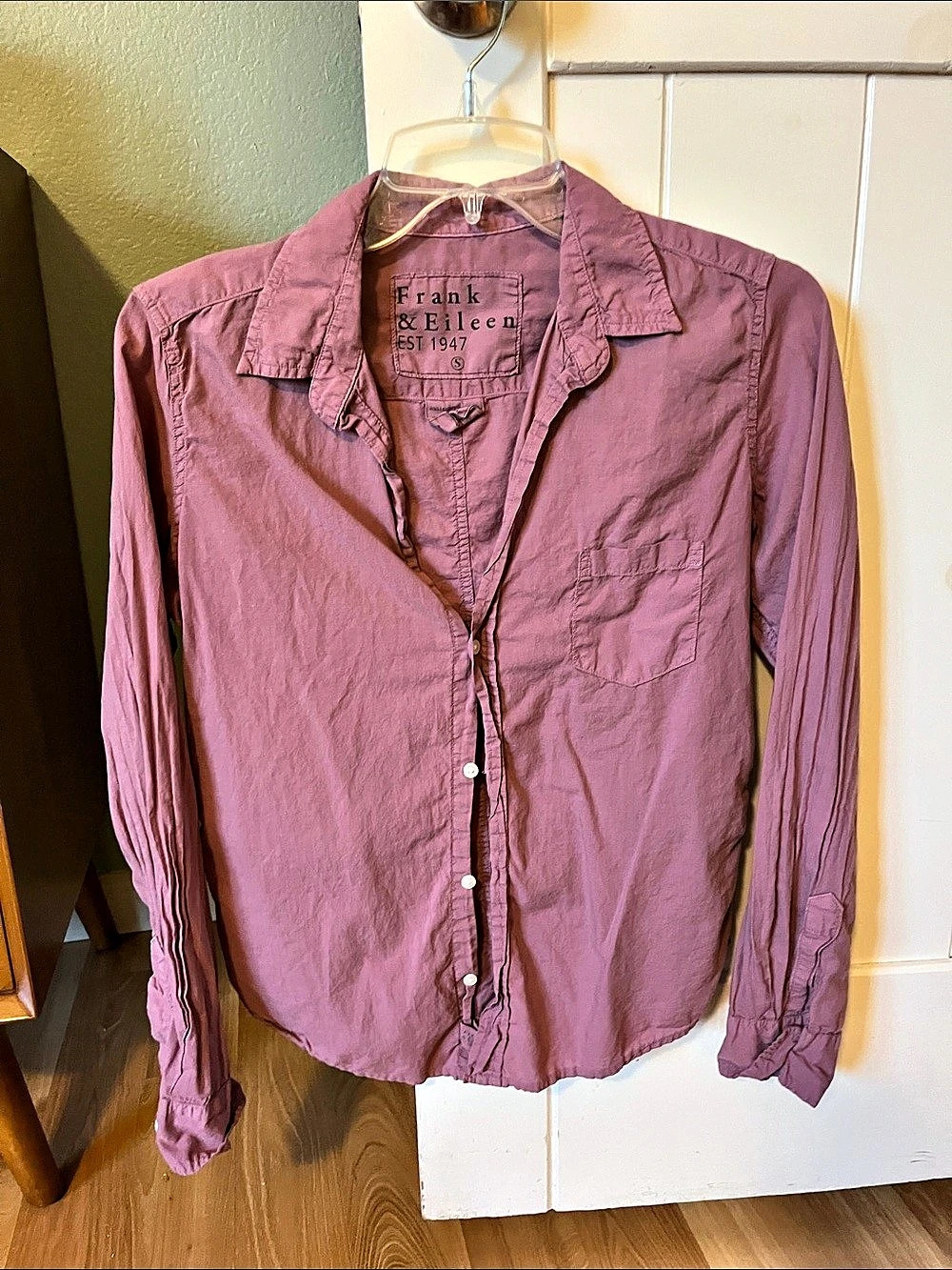 Frank & Eileen Barry Button-Up Shirt Purple Small